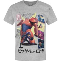 Big Hero 6 Boy's Kids Short Sleeved T-Shirt (Grey) in Grey | Size: 9-10 Years