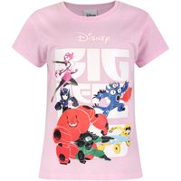 Big Hero 6 Girl's Kids Short Sleeved T-Shirt (Pink) in Pink | Size: 9-10 Years