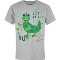 Clangers Boy's Kids Short Sleeved T-Shirt (Grey) in Grey | Size: 7-8 Years