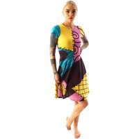Disney Women's Short Sleeve Skater Dress | Black | Official Merch | Size: Large