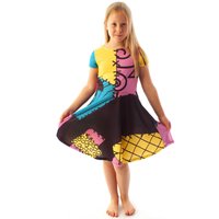 Disney Girl's Kids Short Sleeve Skater Dress (Yellow) in Yellow | Size: 7-8 Years