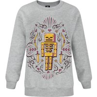 Minecraft Girl's Kids Sweatshirt (Grey) in Grey | Size: 3-4 Years