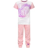 Disney Girl's Kids Short Sleeve Long Leg Pyjama Set (Pink) in Pink | Size: 9-10 Years