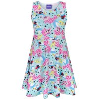 Disney Girl's Kids Short Sleeve Skater Dress (Blue) in Blue | Size: 5-6 Years