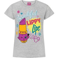 Shopkins Girl's Kids Short Sleeved T-Shirt (Grey) in Grey | Size: 5-6 Years