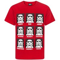 Star Wars Boy's Short Sleeved T-Shirt | Boys Red | Officially Licensed Merch | Size: 3-4 Years