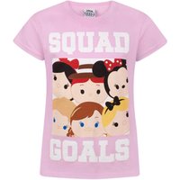 Disney Girl's Kids Short Sleeved T-Shirt (Pink) in Pink | Size: 12-13 Years