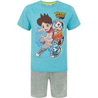 Yo Kai Watch Boy's Yo-Kai Watch Short Sleeve Short Leg Pyjama Set | Boys Blue | Officially Licensed Merch | Size: 3 Years