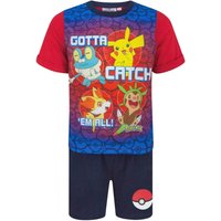 Pokemon Boy's Kids Short Sleeve Short Leg Pyjama Set (Multicoloured) | Size: 3-4 Years