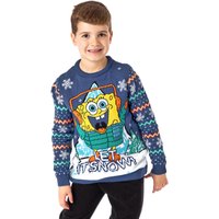 SpongeBob SquarePants Kids Sweatshirt (Blue) in Blue | Size: 7-8 Years