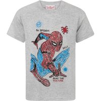 Marvel Boy's Kids Short Sleeved T-Shirt (Grey) in Grey | Size: 7-8 Years