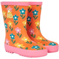 Frugi Women's Puddle Buster Wellington Boots in Orange | Size: 4