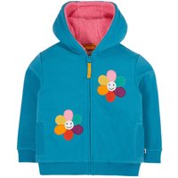 Frugi Girl's Ted Fleece Lined Hoodie in Pink | Size: 6-7 Years