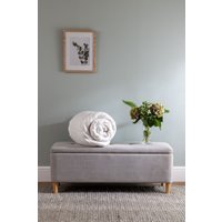 Soak&Sleep 9 Tog Soft As Down with Silk Duvet in White | Size: Double