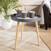 Home Source Marlow Accent Side Table in Grey