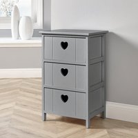 Wooden Drawer Chest Storage Unit Bedroom Organiser Bedside Love Hearts