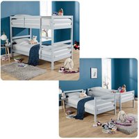 Home Source Hendon Single Painted Bunk Bed Convertible To Two Single Beds in Grey