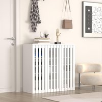 Shoe Storage Cabinet 3 Door Adjustable Shelves Entryway Organiser White