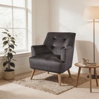 Arta Accent Chair Armchair Occasional Sofa Modern Upholstered Seating Grey