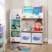 Storage Toy Bookshelf Organiser Drawer Two Storage Boxes Shelves