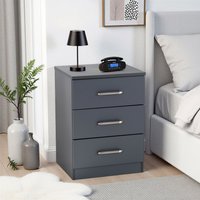 Dakotia 3 Drawer Bedside