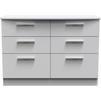 Ready Assembled 2 U Windsor 6 Drawer Wide Chest (Ready Assembled) in Mid Grey