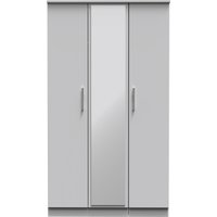 Ready Assembled 2 U Windsor Tall Triple Mirror Wardrobe (Ready Assembled) in Mid Grey