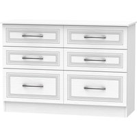 Ready Assembled 2 U Stafford 6 Drawer Wide Chest (Ready Assembled) in White