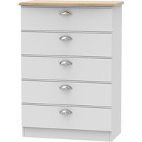 Ready Assembled 2 U Albert 5 Drawer Chest (Ready Assembled) in Grey