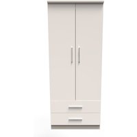 Ready Assembled 2 U Harrow 2 Door 2 Drawer Wardrobe (Ready Assembled) in Taupe | Size: Large