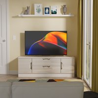 Ready Assembled 2 U Holborn 2 Door 2 Drawer Superwide TV Unit (Ready Assembled) in Taupe | Size: Large
