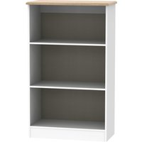 Ready Assembled 2 U Albert Bookcase in White Ash & Oak (Ready Assembled)