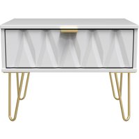 Ready Assembled 2 U Dallas 1 Drawer Wide Side Table (Ready Assembled) in White