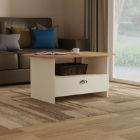 Ready Assembled 2 U Albert Bottom Drawer Coffee Table (Ready Assembled) in Cream | Size: Medium