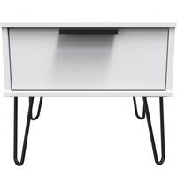 Ready Assembled 2 U Fuji 1 Drawer Side Table (Ready Assembled) in White
