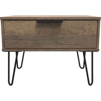 Ready Assembled 2 U Fuji 1 Drawer Side Table (Ready Assembled) in Dark Brown