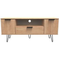 Ready Assembled 2 U Fuji 2 Door 1 Drawer Wide TV Unit (Ready Assembled) in Natural | Size: Large