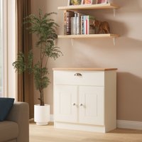 Ready Assembled 2 U Albert 1 Drawer 2 Door Sideboard (Ready Assembled) in Cream | Size: Medium