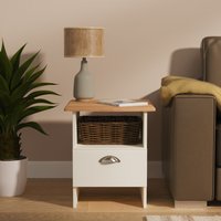 Ready Assembled 2 U Albert Bottom Drawer Lamp Table (Ready Assembled) in Cream | Size: Small