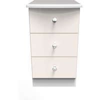 Ready Assembled 2 U Broadway 3 Drawer Bedside Cabinet (Ready Assembled) in Taupe