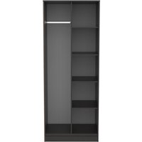 Ready Assembled 2 U Madrid Open Wardrobe (Ready Assembled) in Black