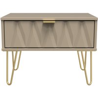 Ready Assembled 2 U Dallas 1 Drawer Wide Side Table (Ready Assembled) in Light Brown