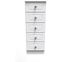 Ready Assembled 2 U Kendal 5 Drawer Tallboy (Ready Assembled) in Off-White
