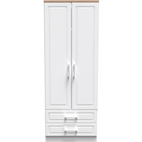 Ready Assembled 2 U Norfolk 2 Door 2 Drawer Wardrobe (Ready Assembled) in White