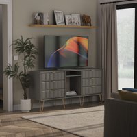 Ready Assembled 2 U Metro 6 Drawer Sideboard (Ready Assembled) in Grey | Size: Large
