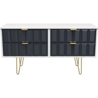 Ready Assembled 2 U Metro 4 Drawer Bed Box (Ready Assembled) in Dark Blue