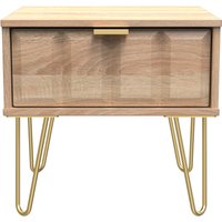 Ready Assembled 2 U Metro 1 Drawer Bedside (Ready Assembled) in Light Oak | Size: Small
