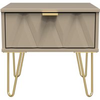 Ready Assembled 2 U Dallas 1 Drawer Bedside (Ready Assembled) in Light Brown