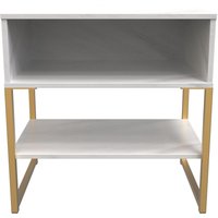 Ready Assembled 2 U Tamworth Single Open Bedside Cabinet (Ready Assembled) in Off-White