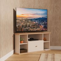 Ready Assembled 2 U Norton Corner TV Unit (Ready Assembled) in Taupe | Size: Medium